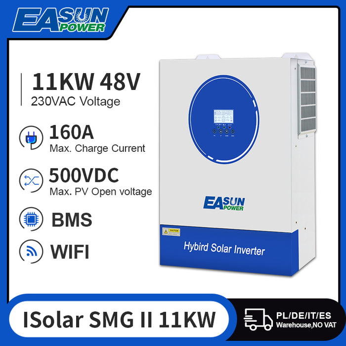 EASUN 11000W Off Grid inverter 160A Double MPPT Charger  BMS with WIFI