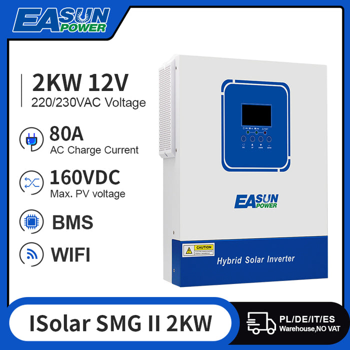 EASUN 2000W Pure Sine Wave Solar Inverter Build-in MPPT 60A With Wifi