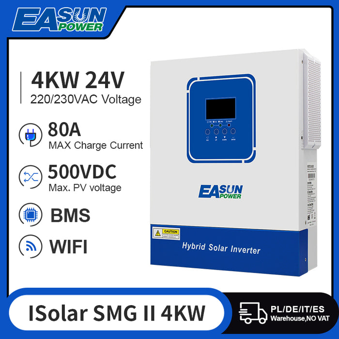 EASUN SMG 4KW 24V 4000W Off Grid Inverter Build-in MPPT 100A With Wifi