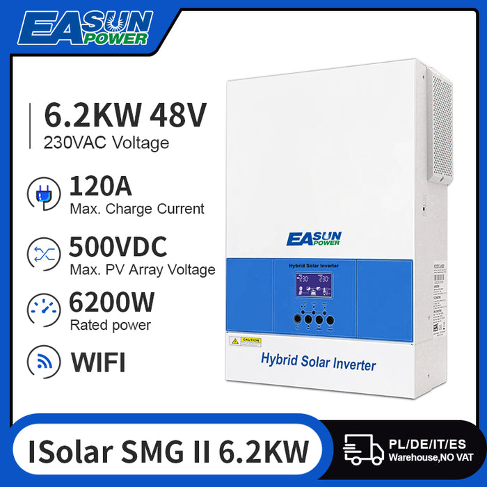 EASUN SMG II 6.2KW Off Grid Inverter Build-in MPPT 120A With Wifi No Parallel